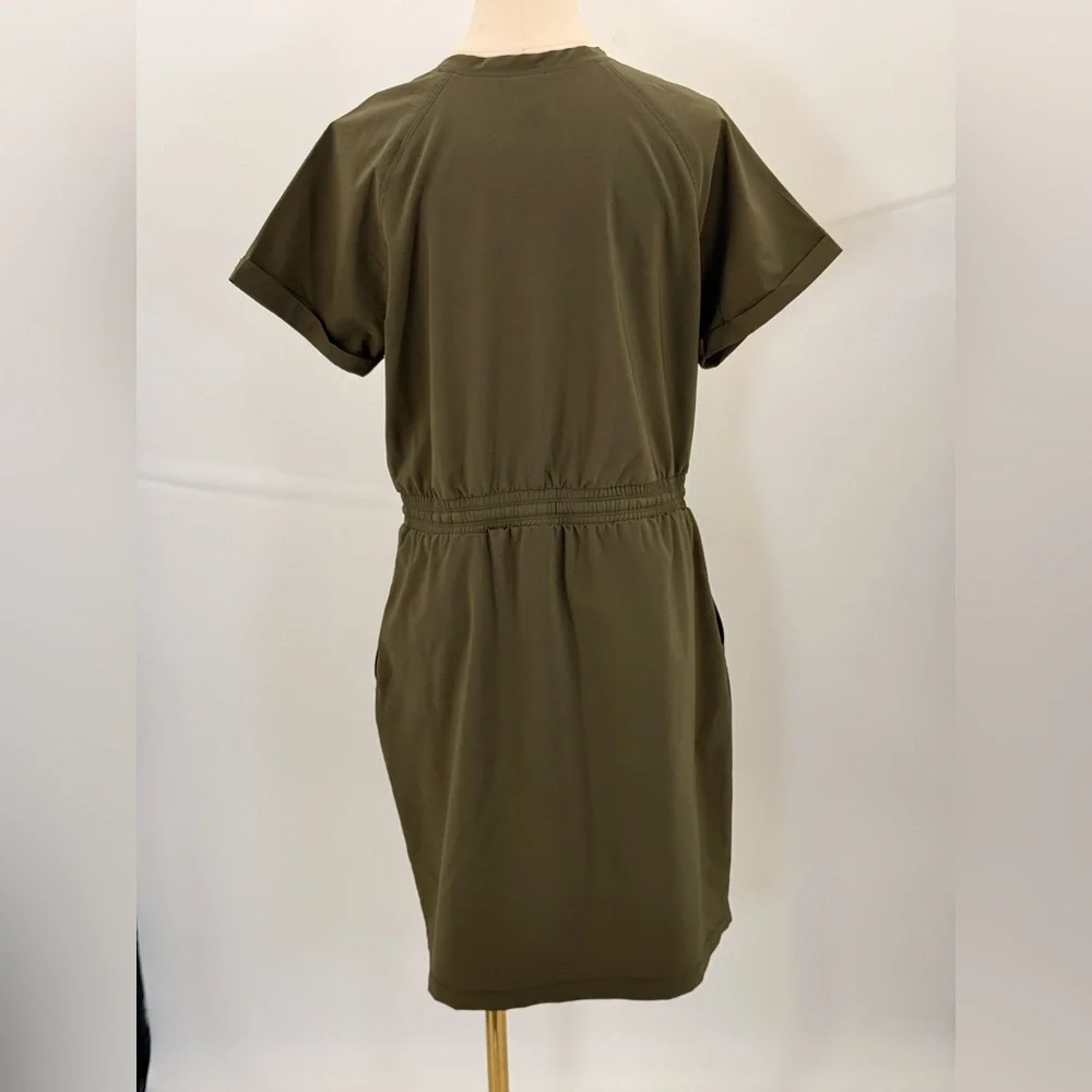 The North Face Never Stop Wearing Sage Green Active Dress Drawstring Waist SZ-L - Picture 2 of 13